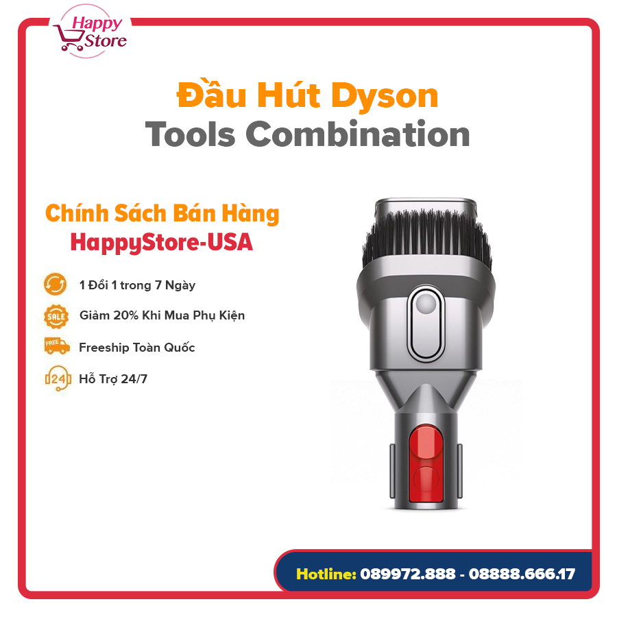 [Phụ Kiện Chính Hãng] - Đầu Hút Dyson tools Combination - Đầu hút kết hợp máy hút bụi Dyson