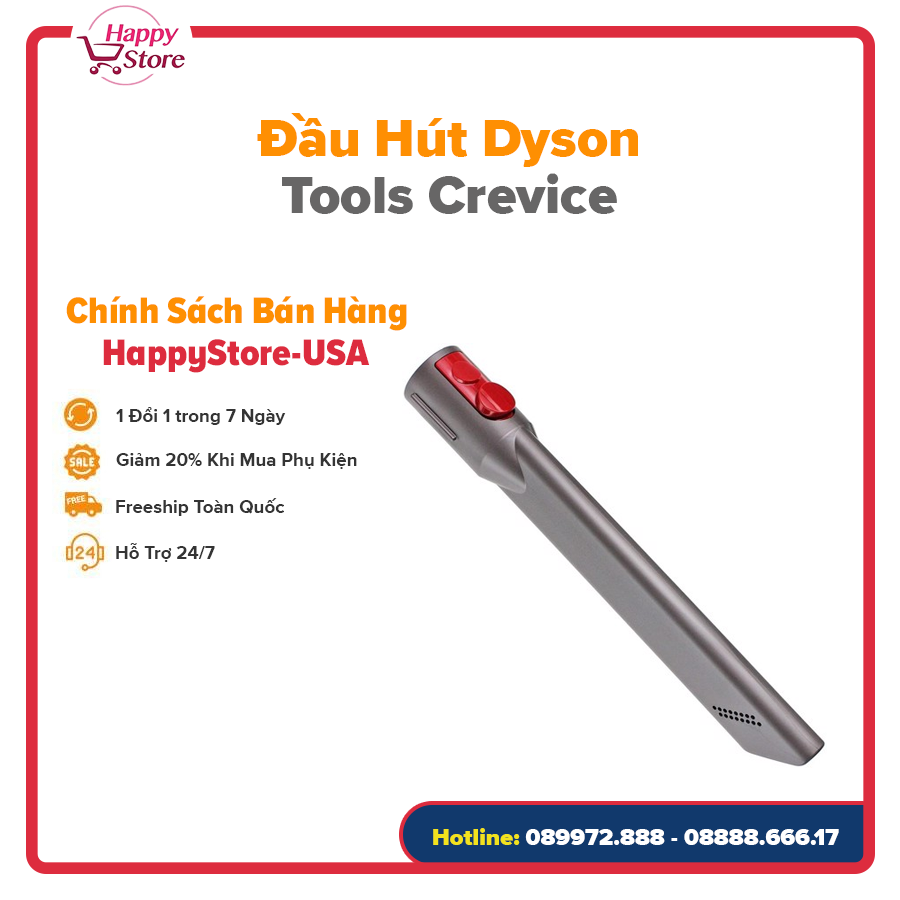 [Phụ Kiện Chính Hãng] - Đầu hút Dyson tools Crevice - Đầu hút khe hẹp máy hút bụi Dyson