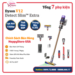 Máy hút bụi Dyson V12 Detect Slim™ Extra (Xanh/Đồng)