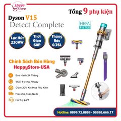 Máy hút bụi Dyson V15 Detect Complete lọc HEPA