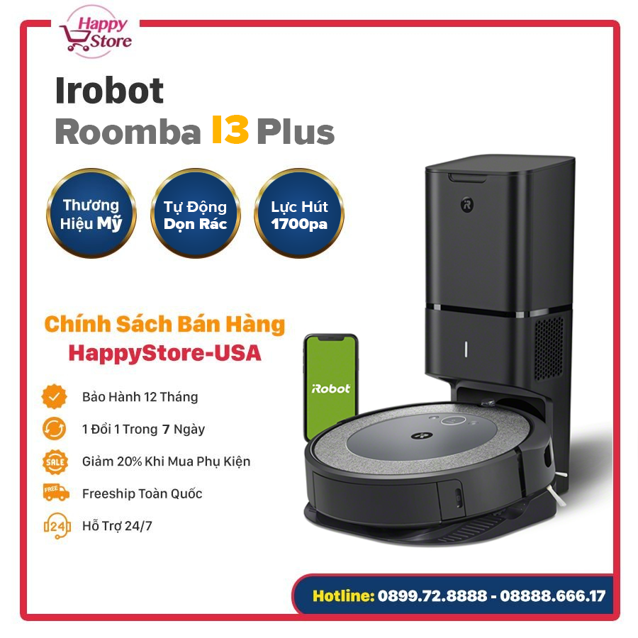 ROBOT HÚT BỤI IROBOT ROOMBA I3 PLUS