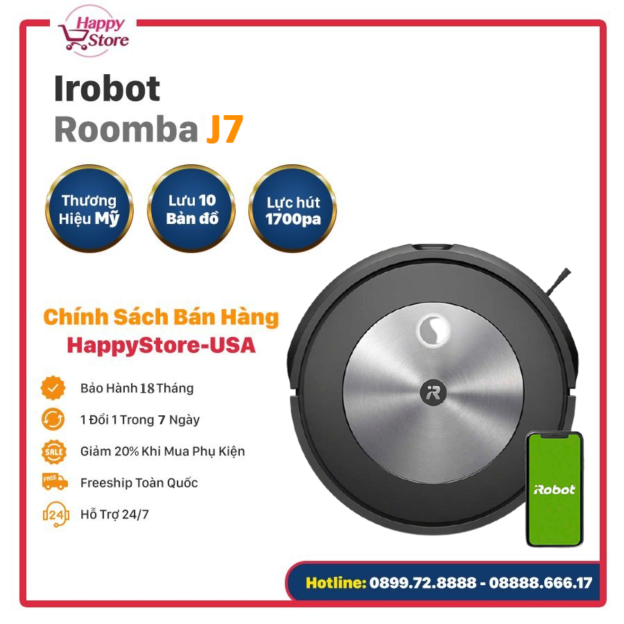 Irobot Roomba J7 – Robot hút bụi thông minh được trang bị công nghệ AI hiện đại