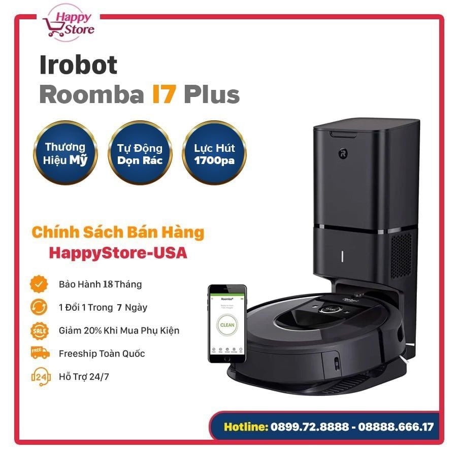 Robot Hút Bụi iRobot Roomba i7 Plus (7550)