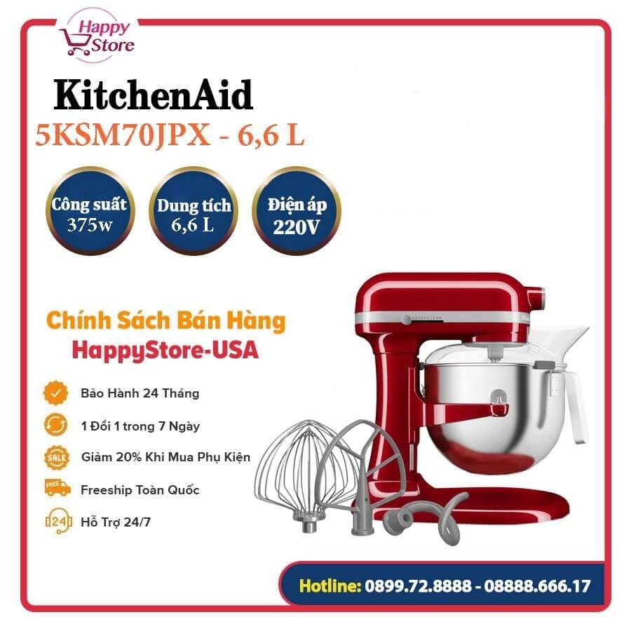 Máy trộn bột KitchenAid Heavy Duty 5KSM70JPX 6.6L - 220V - Model 2024