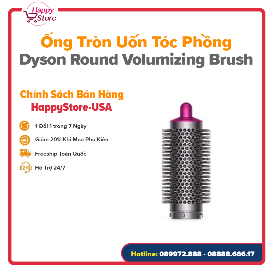 [Phụ kiện chính hãng] Ống tròn uốn tóc phồng Dyson Round volumizing brush