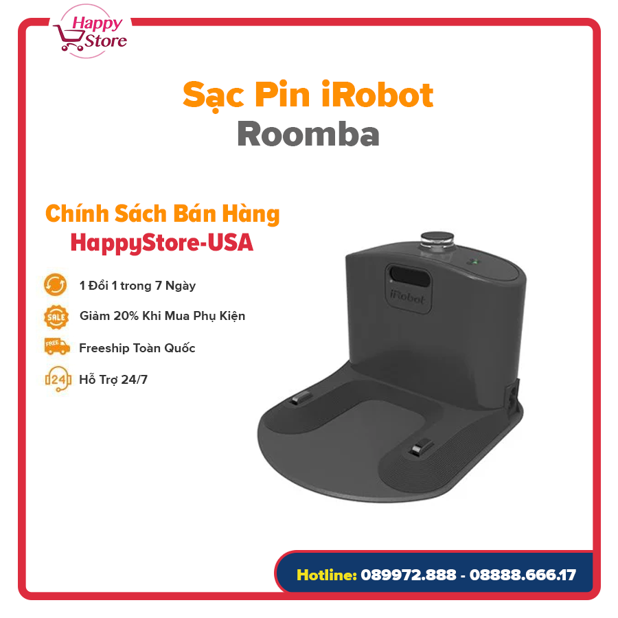 [Phụ Kiện Chính Hãng] - Sạc Pin iRobot Roomba