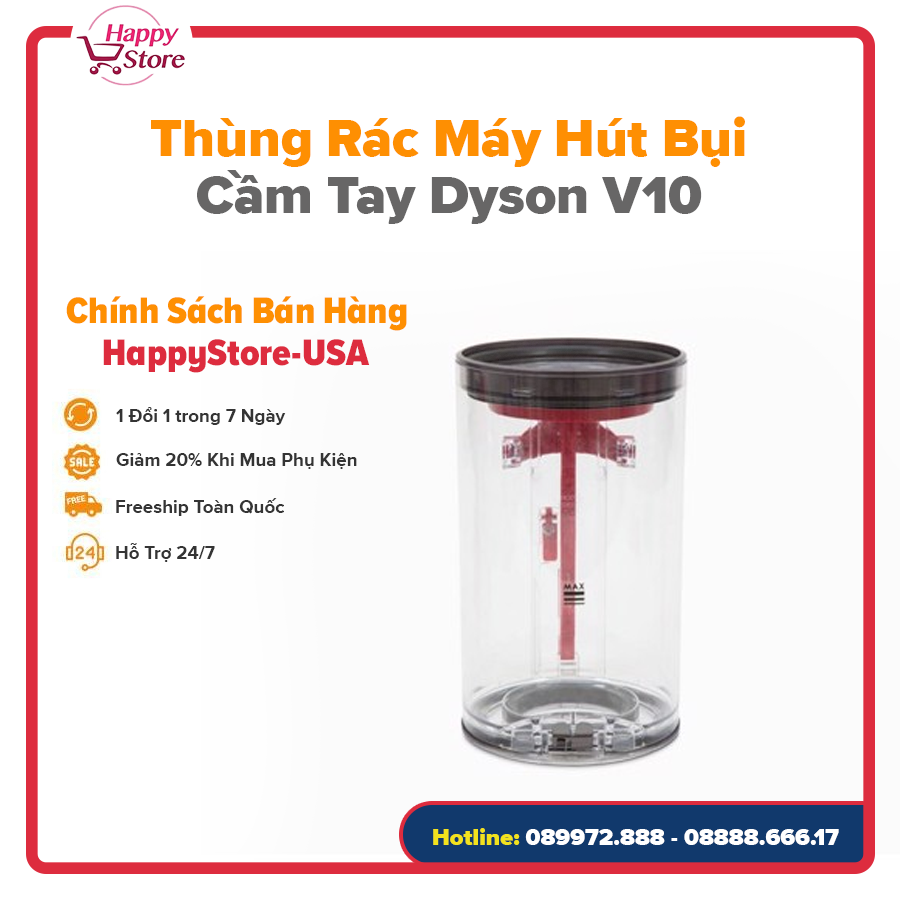 [Phụ Kiện Chính Hãng] - Thùng Rác máy hút bụi cầm tay Dyson V10