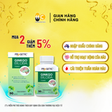  TPCN Progetic Ginkgo Biloba 750mg Tăng Cường Lưu Thông Máu Não Hộp 90 Viên 