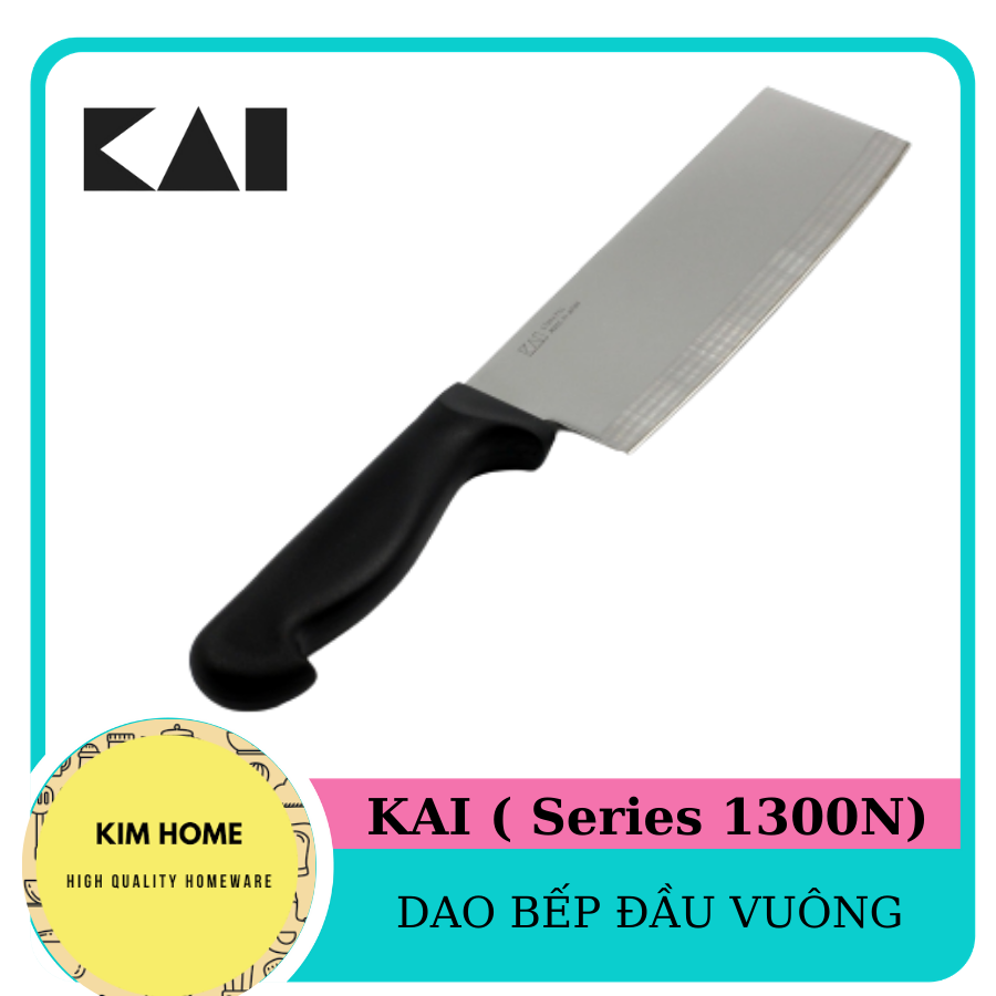  Dao bếp đầu vuông Series 1300N KAI Nhật Bản 