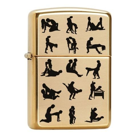 Bật lửa Zippo armor chủ đề 30 tư thế yêu