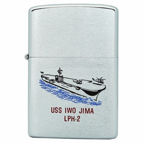 Zippo cổ xưa năm 1980 chủ đề tàu chiến USS IWO JIMA LPH-2