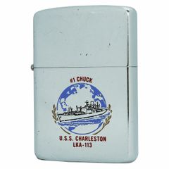 Hộp quẹt Zippo cổ xưa 1985 USS Charleston LKA-113