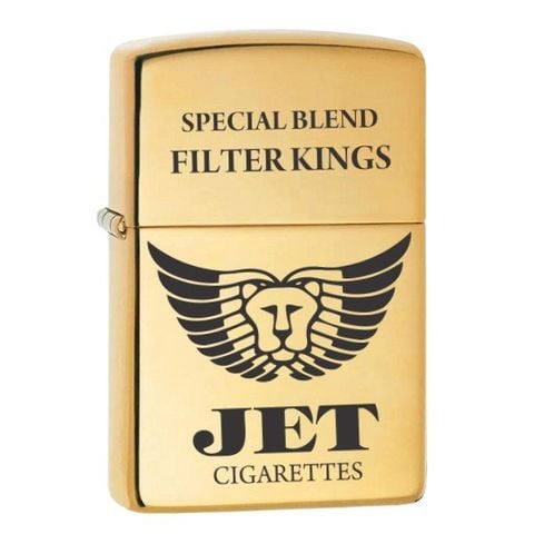 Bật lửa Zippo hình bao thuốc JET vàng
