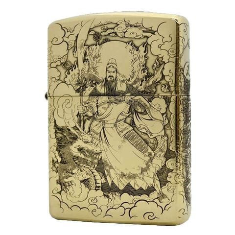 Bật lửa Zippo armor USA hình ông Quan Công