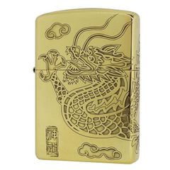 Bật lửa Zippo usa armor chủ đề rồng vàng