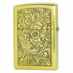 Bật lửa Zippo la mã 1996 XII Venetian hoa ven Ý màu vàng