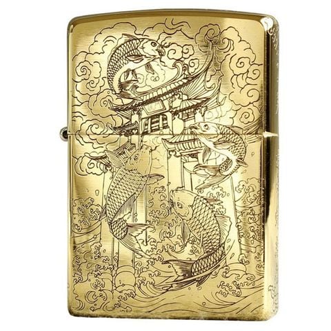 Bật lửa Zippo USA cá chép vượt vũ môn
