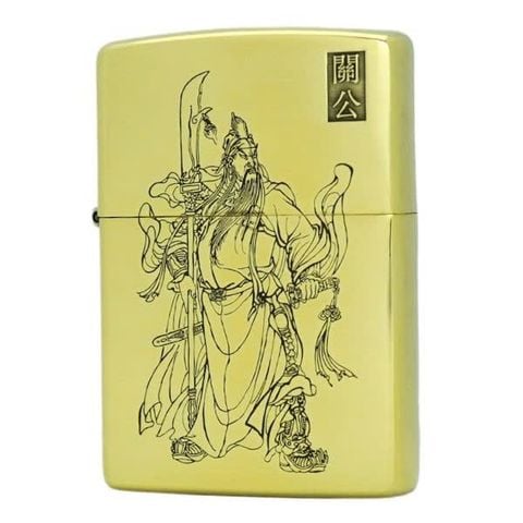 Hộp quẹt Zippo USA khắc Quan Vũ