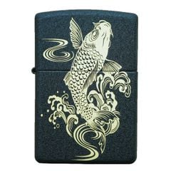 Bật lửa Zippo USA khắc cá chép màu đen