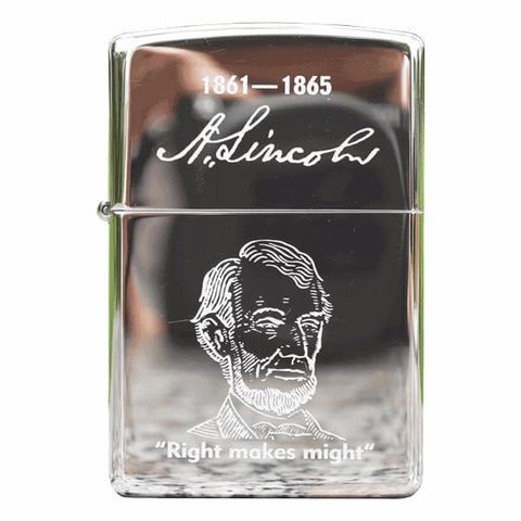 Hộp quẹt Zippo USA cao cấp khắc hình Tổng thống A.LINCOLN