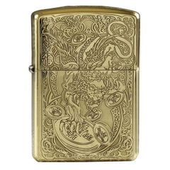 Bật lửa Zippo USA đẹp hình con Kỳ Lân màu vàng