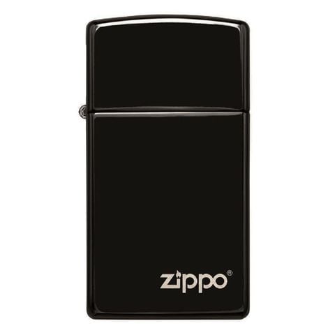 Bật lửa Zippo USA Slim Ebony logo Zippo