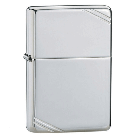 Bật lửa Zippo 260 vintage 1937 chrome màu trắng chặt 2 góc