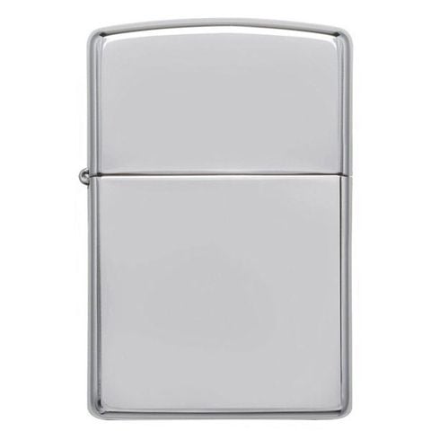 Bật lửa Zippo chính hãng USA màu trắng bóng trơn phủ chrome HP 250