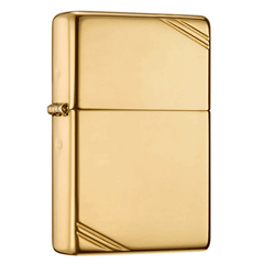 Bật lửa Zippo USA vàng bóng góc