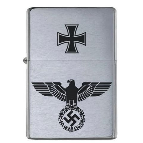 Bật lửa Zippo Vintage tái bản 1937 trắng nhám logo Đức Quốc Xã