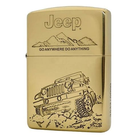 Zippo xe oto jeep phiên bản armor vỏ dày bằng đồng thau.