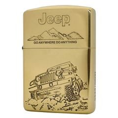 Zippo xe oto jeep phiên bản armor vỏ dày bằng đồng thau.