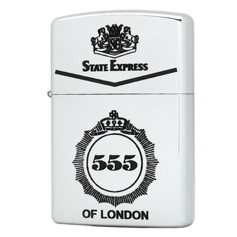 Bật lửa Zorro Brass mạ chrome logo 555 trắng giá rẻ