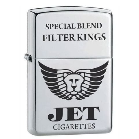 Bật lửa ZORRO đồng mạ chrome chủ đề logo JET