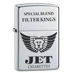 Bật lửa ZORRO đồng mạ chrome chủ đề logo JET