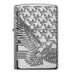 Bật lửa Zippo USA  chủ đề đại bàng cờ Mỹ