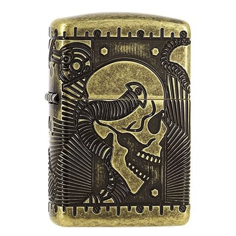 Bật lửa Zippo USA Armor chủ đề skull