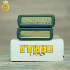 Zippo sơn tĩnh điện màu xanh quân đội