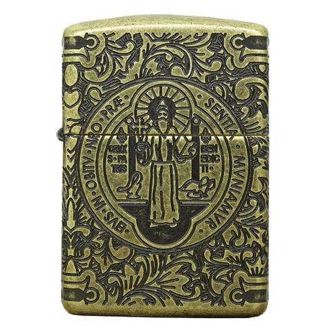 Bật lửa Zippo Armor chủ đề Thánh Benedict
