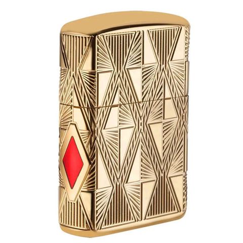 Bật lửa zippo armor mạ vàng 24K xuất Nhật sọc caro
