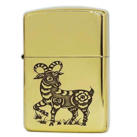 Hộp quẹt Zippo chủ đề 12 con giáp năm con mùi chính hãng