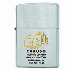 Zippo cổ xưa năm 1973 chủ đề xe lu Caruso