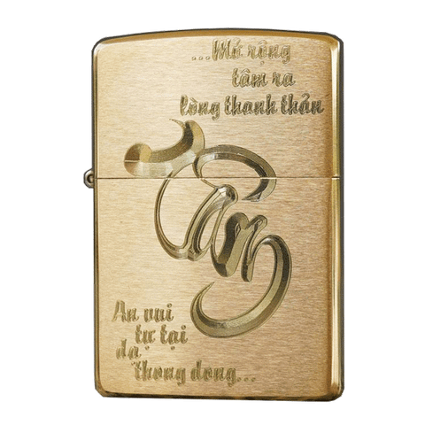 Bật lửa Zippo USA chữ tâm câu thơ