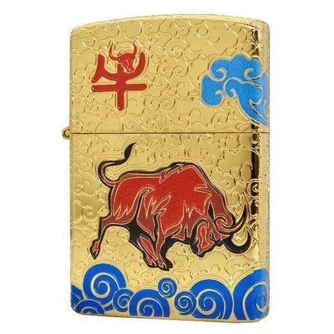 Bật lửa Zorro hình con trâu vàng bản limited edition cao cấp