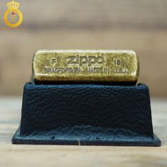 Bật lửa Zippo USA đồng vàng giả cổ khắc ngôi sao