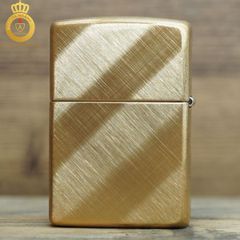 Bật lửa Zippo USA vàng bóng caro