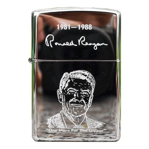 Zippo USA khắc hình tổng thống Hoa Kỳ Ronald Reagan