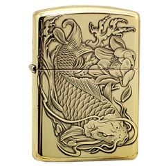Bật lửa Zippo Armor cá chép hoa sen