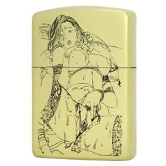 Bật lửa Zippo Armor chủ đề Sexy Girl khắc 2 mặt