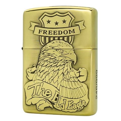 Zippo armor khắc nổi chủ đề Đại Bàng Mỹ Limited